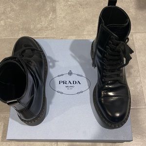 Prada Combat boots with box!
